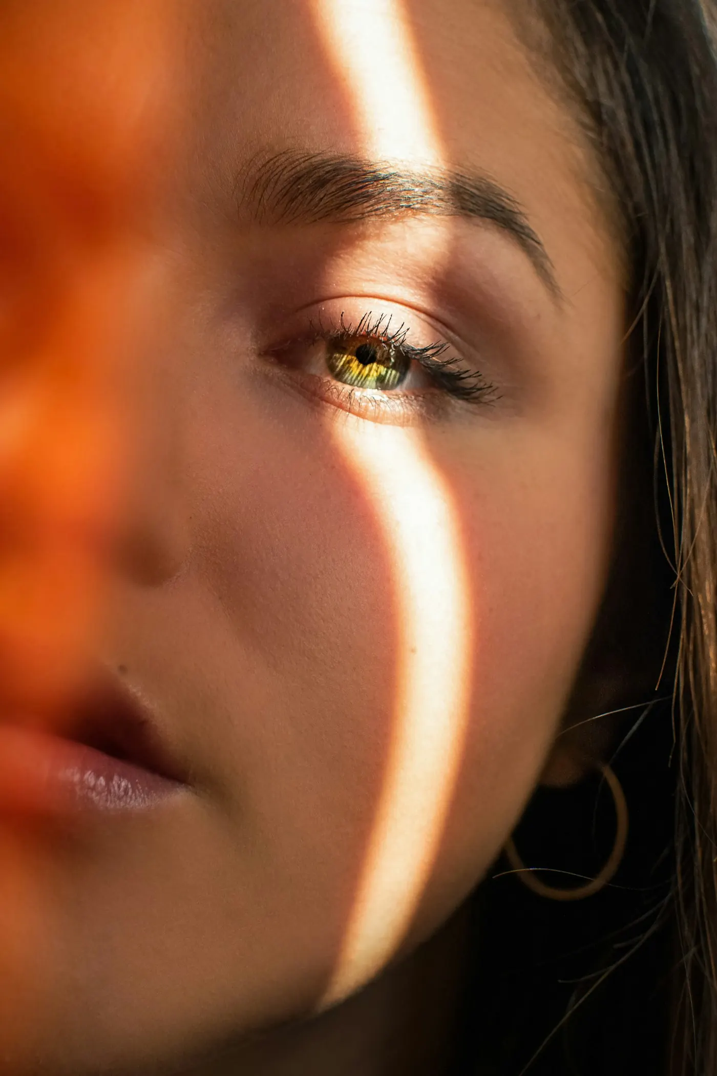 Rostro con luz natural.