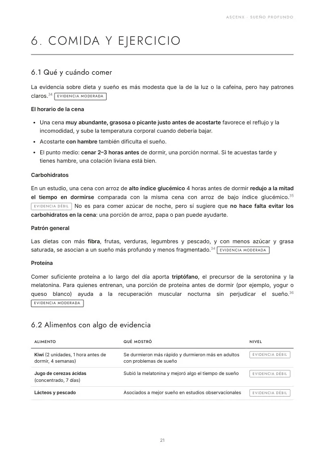 Página interior: análisis con veredicto.